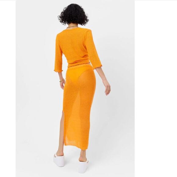 NEW Frankies Bikinis SET Hilary Knit Cardigan Opal Skirt Coverup Sz XS - Picture 3 of 10